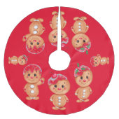 Gingerbrood Man Holiday Festive Kerstmis Kerstboom Rok (Voorkant)