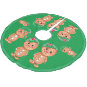 Gingerbrood Man Holiday Festive Kerstmis Kerstboom Rok (Gekanteld)