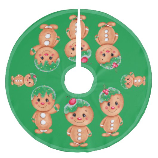 Gingerbrood Man Holiday Festive Kerstmis Kerstboom Rok (Voorkant)