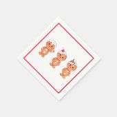 Gingerbrood Man Holiday Festive Kerstmis Servet (Hoek)