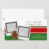 Gingerbrood Man Holiday-fotokaarten Feestdagenkaart (Voorkant / Achterkant)