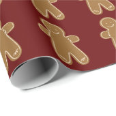 Gingerbrood Man Holiday Kerstmis Festive Cute Cadeaupapier (Rol Hoek)
