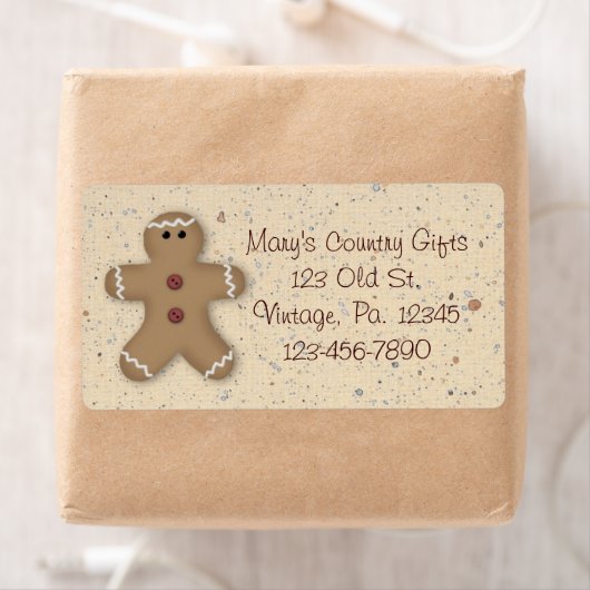 Gingerbrood Man Holiday Label (Insitu)