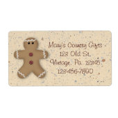 Gingerbrood Man Holiday Label (Voorkant)