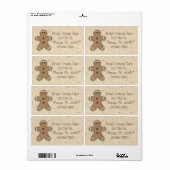 Gingerbrood Man Holiday Label (Full Sheet)