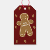 Gingerbrood Man Holiday Merry kerstfeestmaal Cadeaulabel (Voorkant)