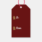 Gingerbrood Man Holiday Merry kerstfeestmaal Cadeaulabel (Achterkant)