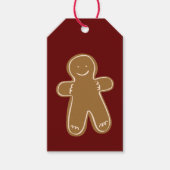 Gingerbrood Man Holiday Merry kerstfeestmaal Cadeaulabel (Voorkant)