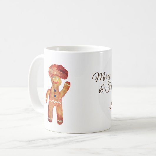 Gingerbrood Man Holiday Mok (Voorkant links)