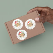 Gingerbrood Man Homemade Love Kerstmis Labels