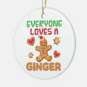 Gingerbrood Man Iedereen houdt van een Ginger Keramisch Ornament (Links)