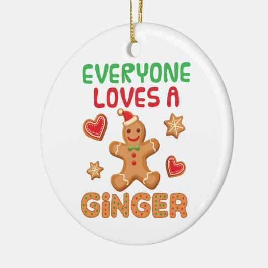 Gingerbrood Man Iedereen houdt van een Ginger Keramisch Ornament (Links)