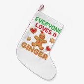 Gingerbrood Man Iedereen houdt van een Ginger Kleine Kerstsok (Voorkant (Hangend))