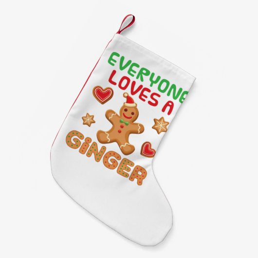 Gingerbrood Man Iedereen houdt van een Ginger Kleine Kerstsok (Voorkant (Hangend))