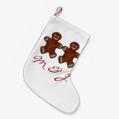 Gingerbrood Man Initialen kerstfeestdag Kleine Kerstsok (Voorkant (Hangend))