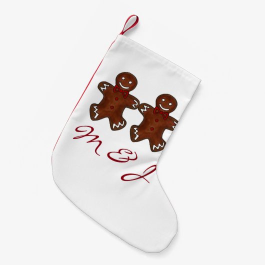 Gingerbrood Man Initialen kerstfeestdag Kleine Kerstsok (Voorkant (Hangend))