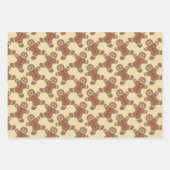 Gingerbrood Man Inpakpapier Vel (Voorkant 3)