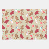 Gingerbrood Man Inpakpapier Vel (Voorkant 2)