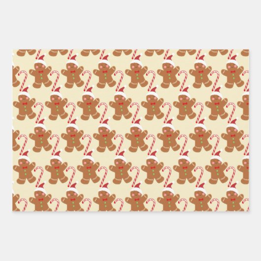 Gingerbrood Man Inpakpapier Vel (Voorkant)