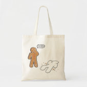 Gingerbrood man Ironic Crime scene "CRUMBS" Tote Bag (Voorkant)