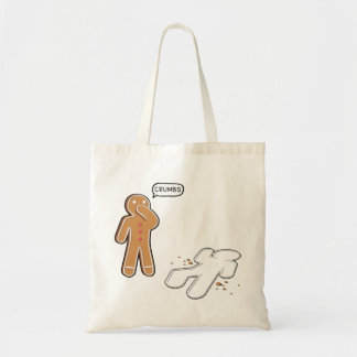 Gingerbrood man Ironic Crime scene "CRUMBS" Tote Bag