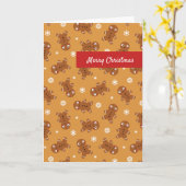 Gingerbrood Man Kaart (Gele Bloem)