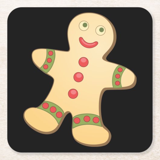 Gingerbrood Man Kartonnen Onderzetters (Voorkant)