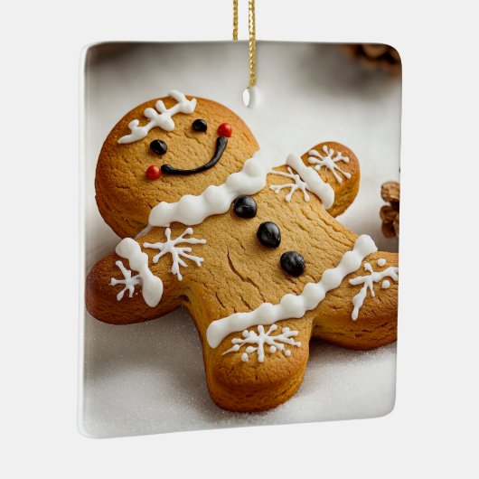 Gingerbrood Man Keramisch Ornament (Rechts)