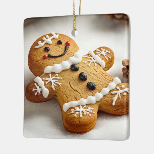 Gingerbrood Man Keramisch Ornament (Links)