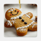 Gingerbrood Man Keramisch Ornament (Voorkant)