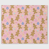 Gingerbrood Man, kerstballen Cadeaupapier (Vlak)