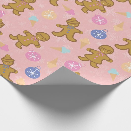 Gingerbrood Man, kerstballen Cadeaupapier (Hoek)