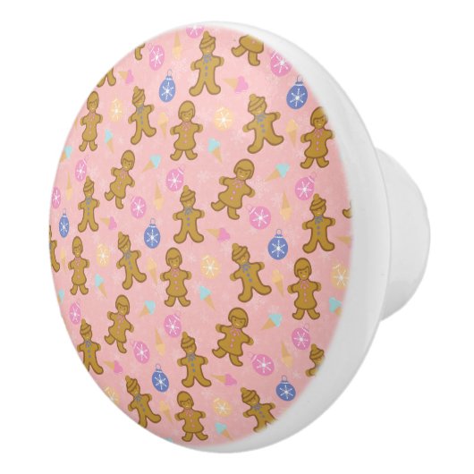 Gingerbrood Man, kerstballen Keramische Knop (Rechts)