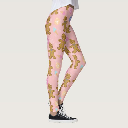 Gingerbrood Man, kerstballen Leggings (Rechts)