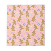 Gingerbrood Man, kerstballen Notitieblok (Voorkant)