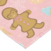 Gingerbrood Man, kerstballen Tafelkleed (Gekanteld)