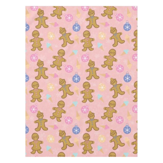 Gingerbrood Man, kerstballen Tafelkleed (Voorkant)