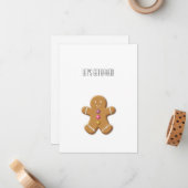 Gingerbrood Man, laten we een gekke grappigheid ma Notitiekaartje (Voorkant / Achterkant in situ)