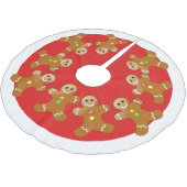 Gingerbrood Man Line Kerstboom Rok (Gekanteld)