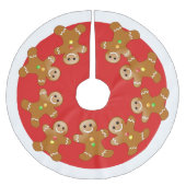 Gingerbrood Man Line Kerstboom Rok (Voorkant)