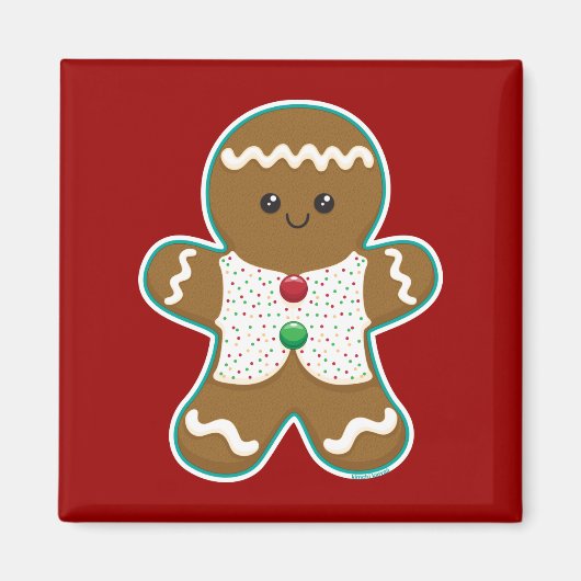 Gingerbrood Man Magneet (Voorkant)