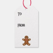 Gingerbrood Man Merry kerstcadeautjes Labels Cadeaulabel (Achterkant)