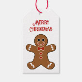 Gingerbrood Man Merry kerstcadeautjes Labels Cadeaulabel (Voorkant)