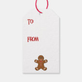 Gingerbrood Man Merry kerstcadeautjes Labels Cadeaulabel (Achterkant)
