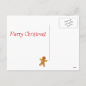 Gingerbrood Man - Merry Kerstmis Briefkaart (Achterkant)