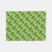 GingerBrood Man met kerstcadeaus Fleece Deken (Voorkant (Horizontaal))