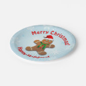 Gingerbrood Man met kerstPet Papieren Bordje (Gekanteld)