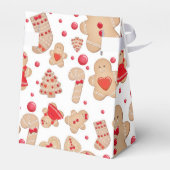 Gingerbrood Man met koekjes Rustic Whimsical Bedankdoosjes (Achterkant)