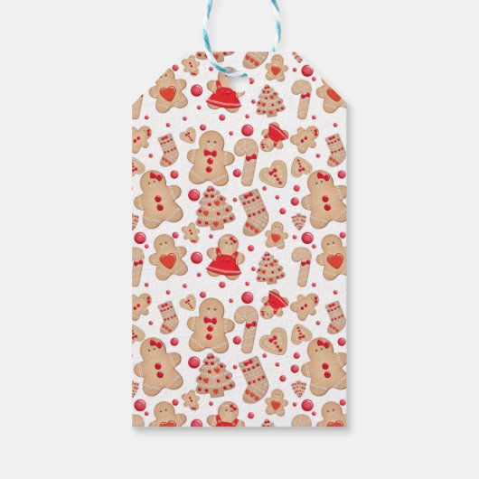 Gingerbrood Man met koekjes Rustic Whimsical Cadeaulabel (Achterkant)
