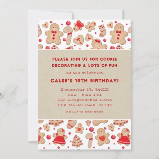 Gingerbrood Man met koekjes Rustic Whimsical Kaart (Voorkant)